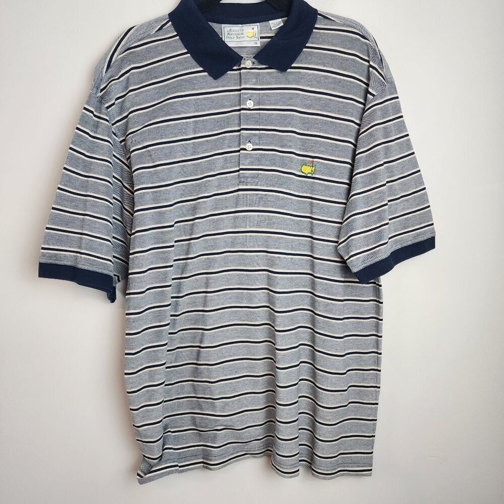 Masters Augusta Golf Shop polo shirt sz XL men cotton stripes short sleeve
